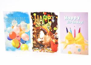 Geburtstagskarte - 100 St�ck - 3 Motive
