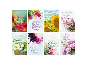 Geburtstagskarte Blumen und Text - 100 St�ck - 8 Motive 