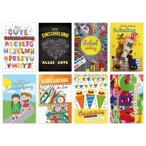 Schulanfangskarte - 100 St�ck - 8 Motive