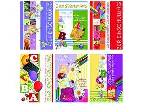Schulanfangskarte - 100 St�ck - 6 Motive