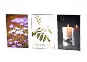 Trauerkarte - 100 St�ck - 3 Motive