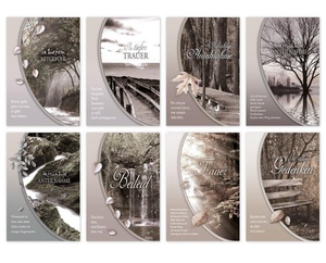 Trauerkarte mit Bild und Text - 100 St�ck - 8 Motive