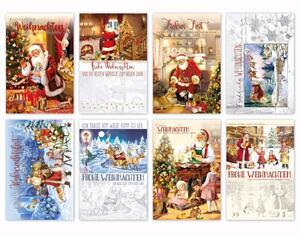 Weihnachtsmann Weihnachtskarte - 100 St�ck - 8 Motive