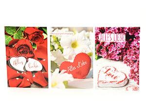 Geburtstagskarte Alles Liebe - 100 St�ck - 3 Motive