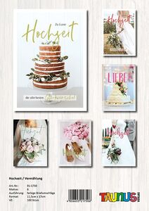 Hochzeitskarten - 100 St�ck - 6 Motive