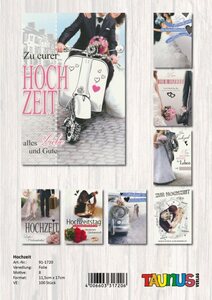 Hochzeitskarten - 50 St�ck - 6 Motive