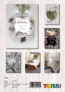 Trauerkarte - 100 St�ck - 6 Motive