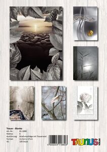 Trauerkarte - 100 St�ck - 6 Motive