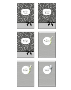 Trauerkarte grau - 100 St�ck - 6 Motive