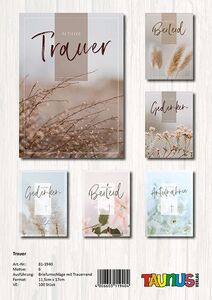 Trauerkarten - 100 St�ck - 6 Motive