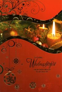 Weihnachtskarten Kerzen - 100 St�ck - 6 Motive