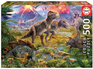 Educa Puzzle 9215969 - Dinosaur Gathering - 500 Teile Puzzle
