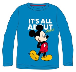 Disney Mickey Mouse - Blau Langarm T-Shirt f�r Jungs - Gr��e 98