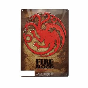 Game of Thrones Targaryen - Metallplatte - Emblem