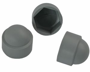 100 Stck Sechskant Schutzkappe M12 - Schlsselweite 19mm, Farbe grau - Abdeckkappe