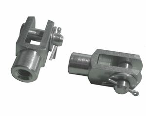 5 x Gabelkopf 4x8 M4 mit Splintbolzen DIN71751 verzinkt