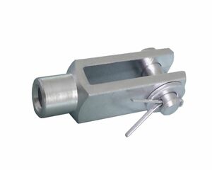 5 Stck - Gabelkopf 5x20 - M5 + Sicherungsbolzen /Splintbolzen verzinkt