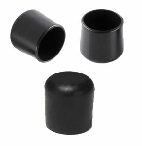 50 x Kappe f�r Rundrohr D=10/11 mm L=12,5 mm schwarz PVC