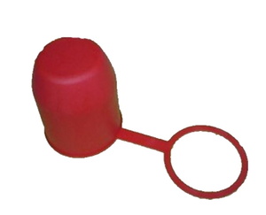 2 Stck - Schutzkappe fr Kupplungskugel mit Schlaufe  rot