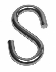 5 x S-Haken, symmetrisch, Stahl verzinkt 60 mm Nr.4