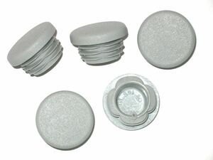 10 Stck - Lamellenstopfen Rundrohrstopfen 30 mm (Auen) Stopfen GRAU