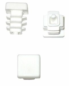10 x Lamellenstopfen Vierkantrohrstopfen 12 x 12 mm (Au�en) Stopfen WEISS