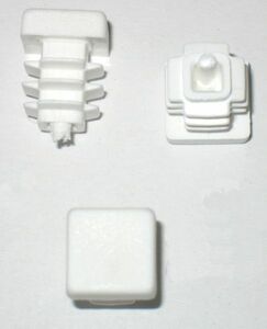 20 x Lamellenstopfen Vierkantrohrstopfen 15 x 15 mm (Auen) Stopfen WEISS