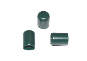 250 x Kappe fr Rundrohr D=6 mm L=11 mm grn PVC