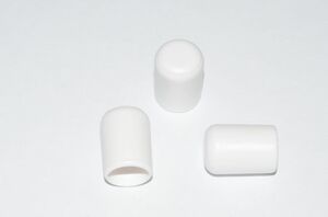 50 x Kappe f�r Rundrohr D=18 mm L=21 mm weiss PVC