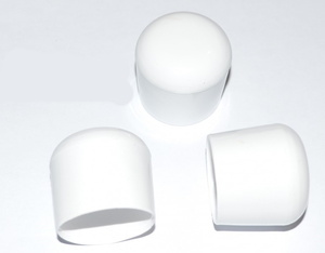 100 Stck - Abschlukappe fr Rundrohr / Stbe  25 bis 26 mm -- WEISS