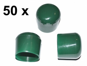 0.18€/1Stk 50 x Kappe für Rundrohr D=25 26 mm L= 24 mm grau PVC 