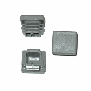 5 x Lamellenstopfen Vierkantrohrstopfen 25 x 25 mm (Au�en) Stopfen GRAU