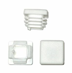 20 x Lamellenstopfen Vierkantrohrstopfen 25 x 25 mm (Auen) Stopfen WEISS