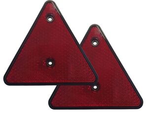 2 x Dreieckrckstrahler - Reflektor - rot - schraubbar - E-Prfzeichen