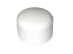 10 St�ck Kappe f�r Rundrohr D=30 mm L=26 mm WEISS PVC