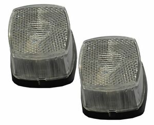 2 x Aspck Squarepoint Positionsleuchte, Weiss mit Glhbirne 
