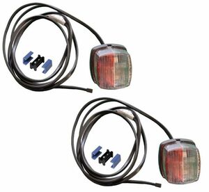 2 x Asp�ck Squarepoint Positionsleuchte, Seitenmarkierungsleuchte Squarepoint Rot / Weiss incl. Soffitte 