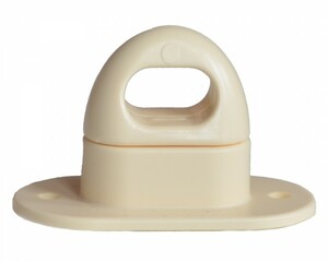 16 St�ck Drehverschluss f�r Oval�sen, Kunststoff, 42x22mm, elfenbein