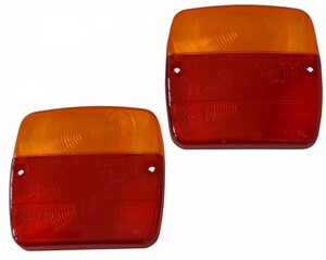 2 x Lichtscheibe f�r AJ.BA 3-Kammer Leuchte - Ersatzglas Traktor Schlepper