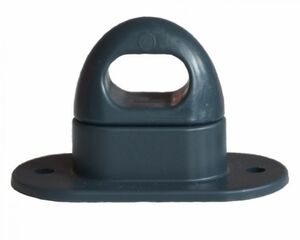 30 St�ck Drehverschluss f�r Oval�sen, Kunststoff, 42x22mm, grau