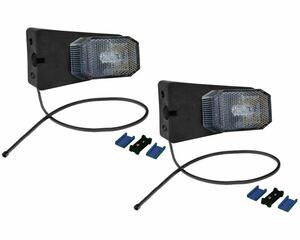 2 x Aspöck Flexipoint 1 LED weiß m. Halter + 0,5m Kabel + DC-Verbinder - 31-6369-007