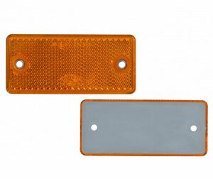 8 x R�ckstrahler - Reflektor - schrauben - 90 x 40 mm - Gelb - Pr�fzeichen