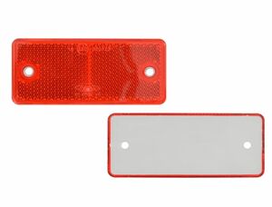 12 x Rckstrahler - Reflektor - schrauben - 90 x 40 mm - Rot - Prfzeichen