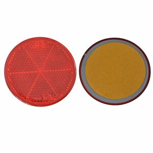 4 x Rckstrahler - Reflektor - Kleben -   60 mm - Rot - E-Prfzeichen