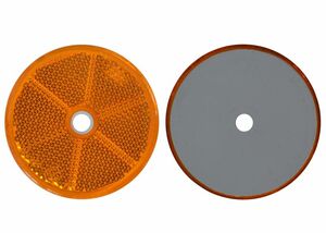 12 x R�ckstrahler - Reflektor - schrauben -   60 mm - Gelb - E-Pr�fzeichen