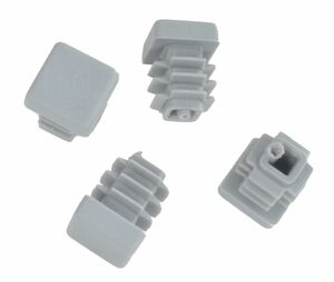 500 St�ck - Lamellenstopfen Vierkantrohrstopfen 15 x 15 mm (Au�en) Stopfen GRAU