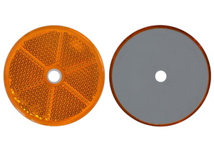 50 x R�ckstrahler - Reflektor - schrauben -   60 mm - Gelb - E-Pr�fzeichen