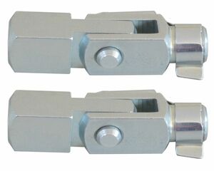 2 St�ck - Gabelkopf 6x12 M6 verzinkt mit Sicherungsbolzen / ES-Bolzen und Gegenst�ck