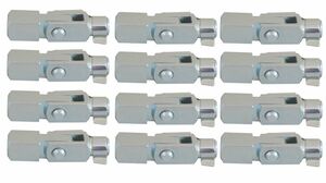 12 St�ck - Gabelkopf 6x12 M6 verzinkt mit Sicherungsbolzen / ES-Bolzen und Gegenst�ck