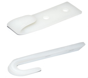 100 x Schleuderhaken Planenhaken wei� f�r Expanderseil etc.